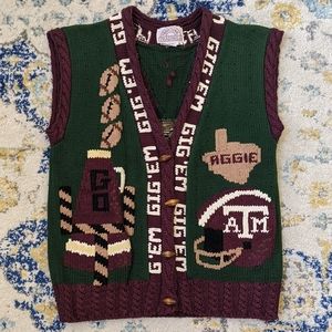 Vintage A&M football varsity sweater vest